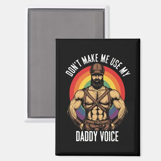 Aimant Les hommes ne m'obligent pas à utiliser mon papa V (Recto/Verso)