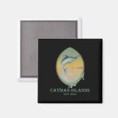 Aimant Les îles Caïmans Les amateurs de pêche (Recto/Verso)