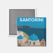 Aimant Les îles grecques de Santorin (Recto/Verso)
