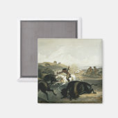 Aimant Les Indiens chassent le bison, assiette 31 du volu (Recto/Verso)