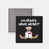 Aimant Les infirmières d'ours ont des T-shirts et des cad (Recto/Verso)