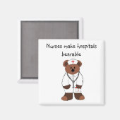 Aimant Les infirmières rendent les hôpitaux supportables. (Recto/Verso)