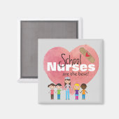 Aimant Les infirmières scolaires sont les meilleures ! (m (Recto/Verso)