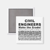 Aimant Les Ingénieurs Civils Font Le Grade (Recto/Verso)