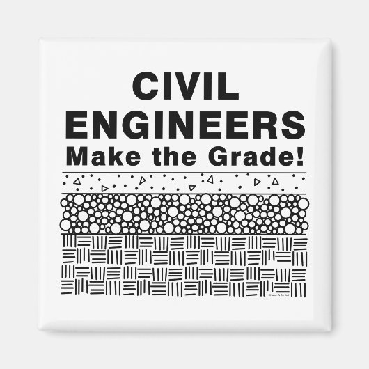 Aimant Les Ingénieurs Civils Font Le Grade (Devant)