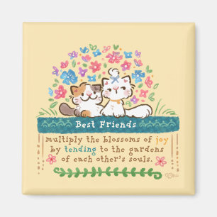Aimant Les jardins des meilleurs amis - Chats Paisley et