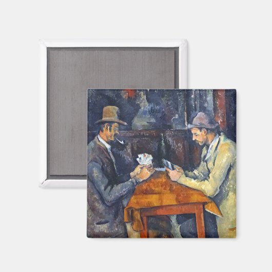 Aimant Les Joueurs de cartes, Cézanne (Recto/Verso)