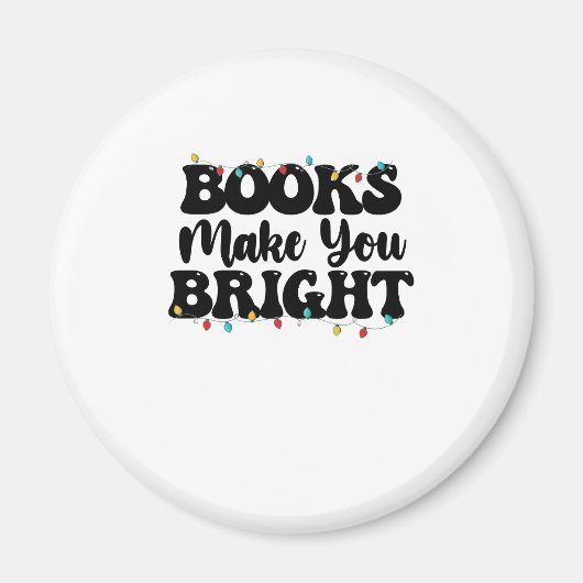 Aimant Les livres vous rendent la lecture brillante Noël (Devant)