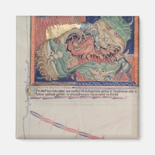 Aimant Les mâchoires de l'enfer avalent le dragon rouge (Devant)