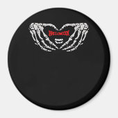 Aimant Les Mains De Squelette Se Plier Dans Un Coeur. Hal (Devant)