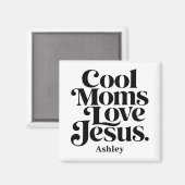 Aimant Les mamans cool aiment Jésus (Recto/Verso)
