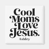 Aimant Les mamans cool aiment Jésus (Devant)
