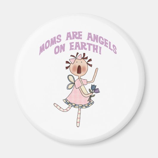 Aimant Les mamans sont des anges sur Terre (Devant)