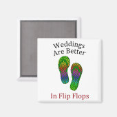 Aimant Les mariages Vont Mieux En Flip Flops Beach Weddin (Recto/Verso)