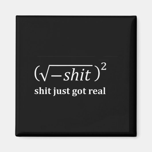 Aimant Les maths drôles sont devenues réalité, équation m (Devant)