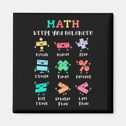 Aimant Les maths vous gardent en équilibre (Devant)