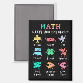 Aimant Les maths vous gardent en équilibre (Recto/Verso)
