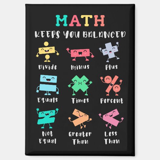 Aimant Les maths vous gardent en équilibre (Recto)