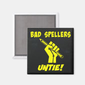 Aimant Les Mauvaises Épelles Se Délient ! Humour de gramm (Recto/Verso)