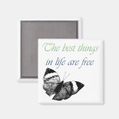 Aimant Les meilleures choses sont gratuites (Recto/Verso)