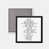 Aimant "Les meilleures et les plus belles choses" (Recto/Verso)