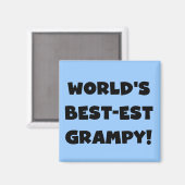 Aimant Les meilleurs cadeaux Grampy du monde de Black Tex (Recto/Verso)