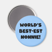 Aimant Les meilleurs cadeaux Nonnie du monde de Black Tex (Recto/Verso)