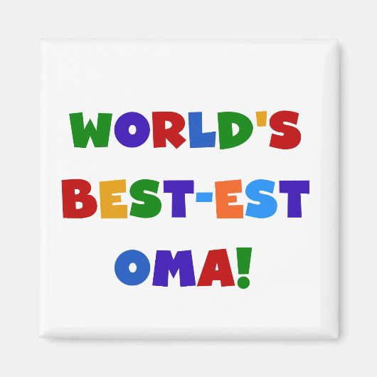 Aimant Les meilleurs cadeaux Oma Bright Colors du monde (Devant)