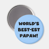 Aimant Les meilleurs cadeaux Papaw du monde de Black Text (Recto/Verso)