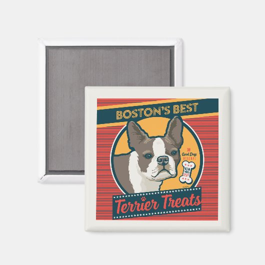 Aimant Les meilleurs soins Terrier de Boston (Recto/Verso)
