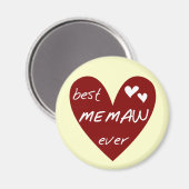 Aimant Les meilleurs T-shirts et cadeaux de Memaw de (Recto/Verso)