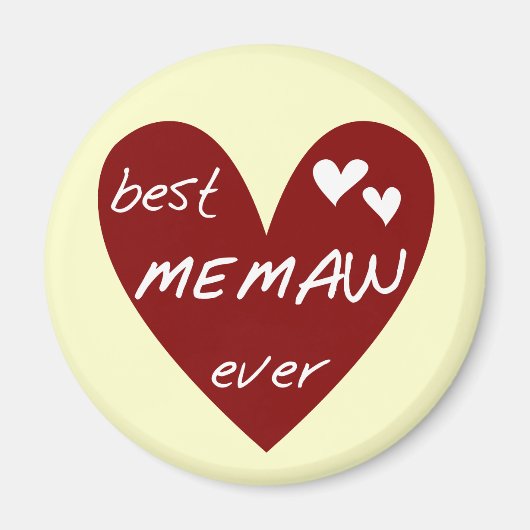 Aimant Les meilleurs T-shirts et cadeaux de Memaw de (Devant)