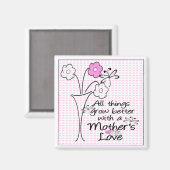 Aimant Les mères adorent (Recto/Verso)