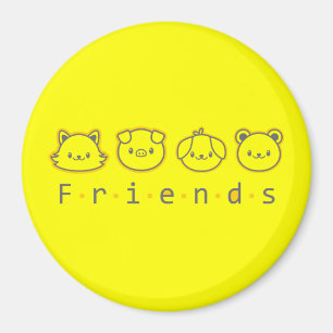 Aimant Les mignons amis animaux face Coque-Mate coque iph