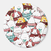 Aimant Les mignons animaux (Devant)