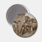 Aimant Les militaires afro-américains déblayent les bâtim (Recto/Verso)