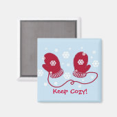 Aimant Les Mittens rouges restent confortables (Recto/Verso)