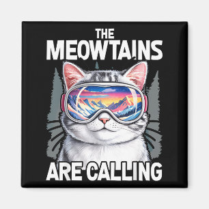Aimant Les montagnes appellent humour de l'amant de chat