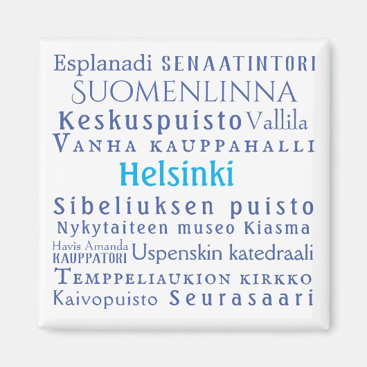 Aimant Les monuments d'Helsinki (Devant)