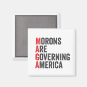 Aimant Les morons dirigent l'Amérique 4 juillet (Recto/Verso)
