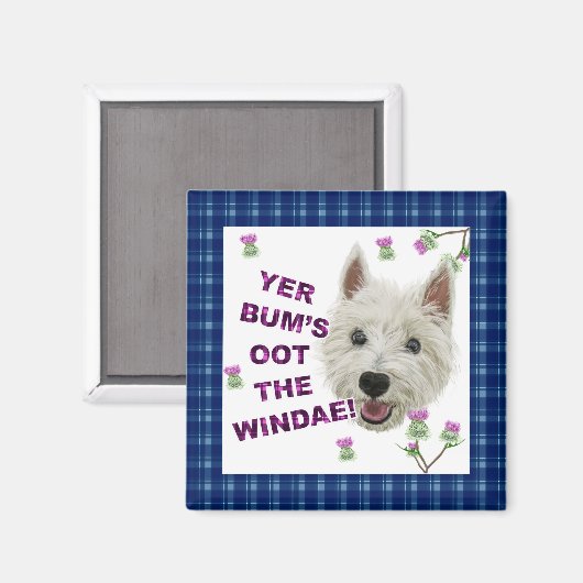 Aimant Les mots de sagesse de Westie (Recto/Verso)