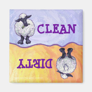 Aimant Les moutons mignons nettoient/aimants sales de
