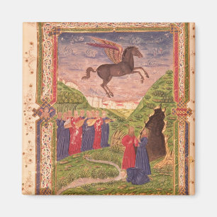 Aimant Les neuf Muses jouant des instruments