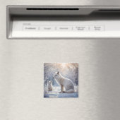 Aimant "Les obligations décongelées : le renard arctique (In Situ (Lave-vaisselle))