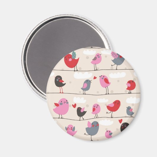 Aimant Les oiseaux en amour (Recto/Verso)