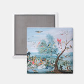 Aimant Les oiseaux tropicaux dans un paysage (Recto/Verso)