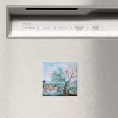 Aimant Les oiseaux tropicaux dans un paysage (In Situ (Lave-vaisselle))