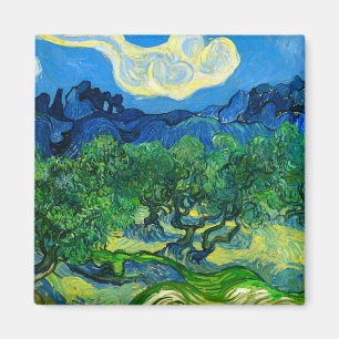 Aimant Les oliviers de Van Gogh dans un paysage montagneu