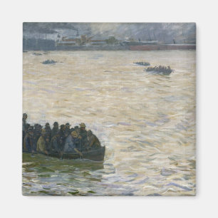 Aimant Les ouvriers du chantier naval rentrent chez eux s