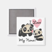 Aimant Les pandas I aiment ma Nana (Recto/Verso)